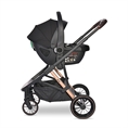Carrozzina combinata ARIA 2in1 BLACK con Seggiolino ARIA LUXE Black Jasper */opzionale/